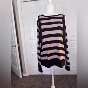 Striped Cold Shoulder sweater size Small